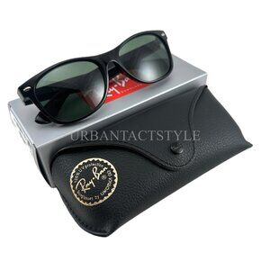 Ray-Ban Sunglasses RB2132 New Wayfarer Classic Black Frame Green G-15 Lens 55mm